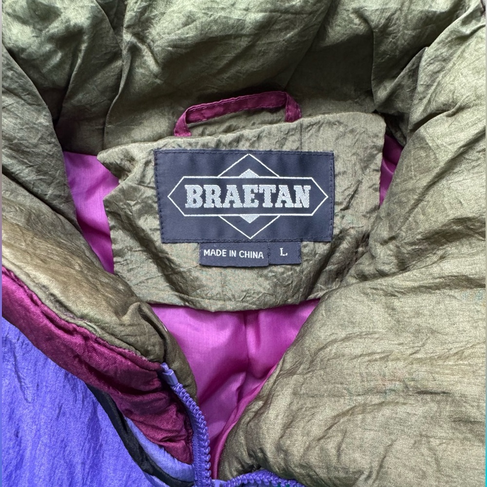 Vintage Brayan 80s-90s Colorblock Ski windbreaker jacket - Picture 2 of 7